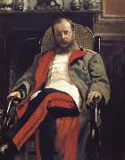 Ilia Efimovich Repin Portrait of a man sitting oil painting artist